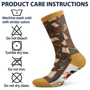 Confident,Christmas,Reading,Gift For Yourself,Gift For Women,Vector - Shhh I'm Reading Gift For Book Lovers - Personalized Socks
