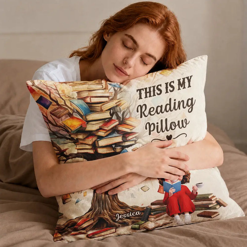 Confident,Christmas,Reading,Gift For Yourself,Gift For Women,Vector - This Is My Reading Pillow Gift For Book Lovers - Personalized Pocket Pillow