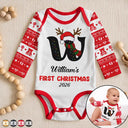 Adorable,First Christmas,Gift For Baby,Christmas,Vector - My First Christmas New Baby - Personalized Baby Bodysuit