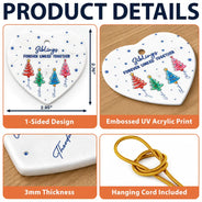 Sentimental,Christmas,Gift For Sibling,Icon - 3D Inflated Effect Pine Trees Brothers & Sisters Forever Linked Together - Personalized Ceramic Ornament