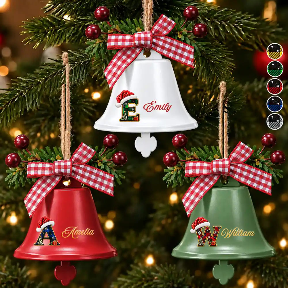 Family Christmas Gift - Personalized Tree Hanging Decoration Bell Ornament