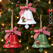 Christmas,Family,Happy,Icon,Indoor Decor - Family Christmas Gift - Personalized Tree Hanging Decoration Bell Ornament