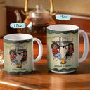 Camping Partners For Life Husband Wife Forest - Couple Gift - Personalized Custom White Edge-to-Edge Mug