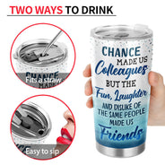 The Fun Laughter & Dislike Of The Same People We Share Made Us Friends Office Worker - Personalized Custom Tumbler