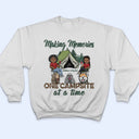 Making Memories One Campsite At A Time Dogs Camping Husband Wife - Couple Gift - Personalized Custom T Shirt