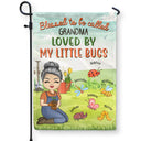 Loved By My Little Bugs Gardening Lady - Gift For Women - Personalized Custom Flag