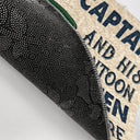 A Pontoon Captain And His Pontoon Queen Live Here Family - Couple Gift - Personalized Custom Doormat