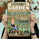 Once Upon A Time There Was A Girl Who Really Loved Dogs & Gardening Dog Lovers - Personalized Custom Classic Metal Signs