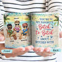 I Love You To The Beach And Back Best Friends - Bestie BFF Gift - Personalized Custom White Edge-to-Edge Mug