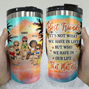 I Love You To The Beach And Back Best Watercolor Beach Best Friends - Bestie BFF Gift - Personalized Custom Triple 3 In 1 Can Cooler