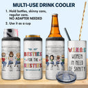 Here's To Another Year Of Bonding Over Alcohol White Best Friends - Bestie BFF Gift - Personalized Custom 4 In 1 Can Cooler Tumbler