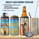 You And Me And The Sea - Birthday, Loving, Anniversary, Vacation, Travel Gift For Spouse, Husband, Wife, Couple, Boyfriend, Girlfriend - Personalized 4 In 1 Can Cooler Tumbler