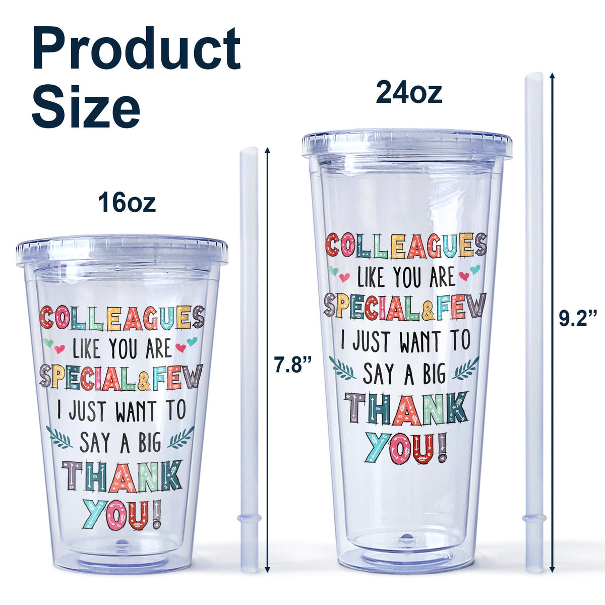 You Are The Reason I Don't Punch People At Work Colorful - Funny, Anniversary, Birthday Gifts For Colleagues, Coworker, Besties - Personalized Acrylic Insulated Tumbler With Straw