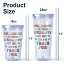 You Are The Reason I Don't Punch People At Work Colorful - Funny, Anniversary, Birthday Gifts For Colleagues, Coworker, Besties - Personalized Acrylic Insulated Tumbler With Straw