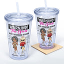 Warning The Girls Are Drinking Again - Funny, Anniversary, Birthday Gifts For Besties, BFF, Best Friends - Personalized Acrylic Insulated Tumbler With Straw