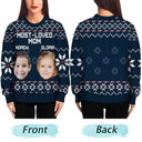 Custom Photo Most Loved Nana - Christmas, Loving Gift For Mom, Mother, Mama, Grandma, Grandmother - Personalized Unisex Ugly Sweater