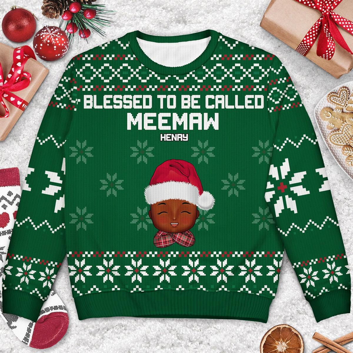 Blessed To Be Called Nana - Christmas, Loving Gift For Mom, Mother, Mama, Grandma, Grandmother - Personalized Unisex Ugly Sweater