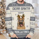 Dear Santa We Really Tried - Christmas Gift For Dog Lovers, Cat Lovers - Personalized Unisex Ugly Sweater