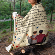 Turn Back The Clock - Gift For Couples, Husband, Wife, Family - Personalized Fleece Blanket