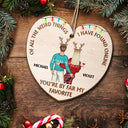 Of All The Weird Things Backside - Christmas Gift For Couples, Husband, Wife - Personalized Custom Shaped Wooden Ornament