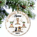 My First Christmas In My Forever Home - Christmas Gift For Cat, Dog Owner, Pet Lover - Personalized Circle Ceramic Ornament