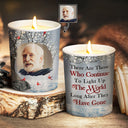 Custom Photo Continue To Light Up The World - Memorial Gift For Family, Friends, Siblings - Personalized Scented Candle With Wooden Lid