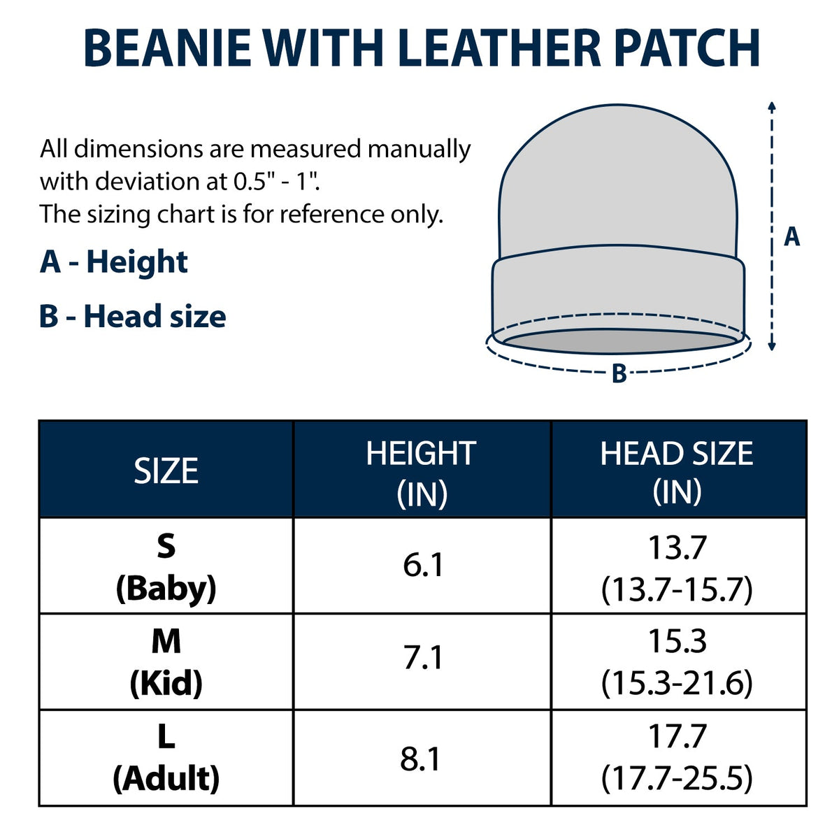 Daddy Papa - Gift For Father, Grandpa - Personalized Beanie With Leather Patch