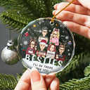 I'll Be There For You Besties, Siblings - Personalized Circle Glass Ornament