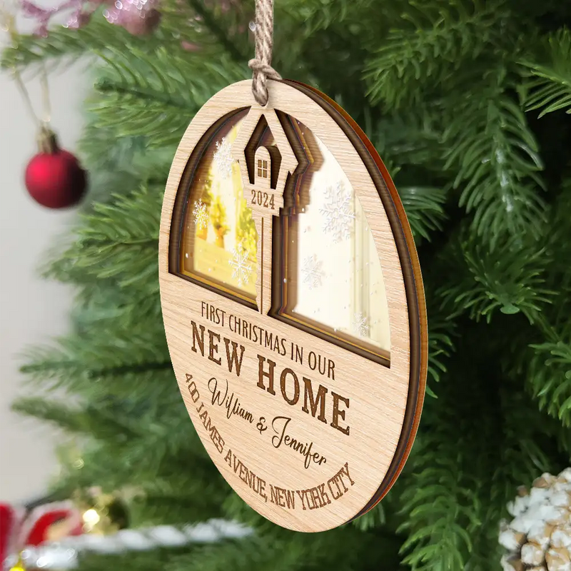 First Christmas In My New Home - Personalized Mirror Ornament