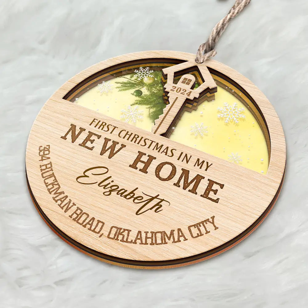 First Christmas In My New Home - Personalized Mirror Ornament