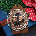 Gift For Bestie, Gifts For Colleagues - Custom Photo It Takes A Long Time To Grow An Old Friend Christmas - Personalized Circle Glass Ornament