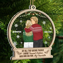Christmas,Gift For Couples,Gift For Husband,Gift For Wife,Continue Shopping,Funny - You Are By Far My Favorite Forehead Kissing - Personalized 2-Layered Mix Ornament