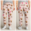 Pet Lovers - Custom Photo Dog Cat Mom Cute Pinky Girly Gift - Personalized Pajama Pants