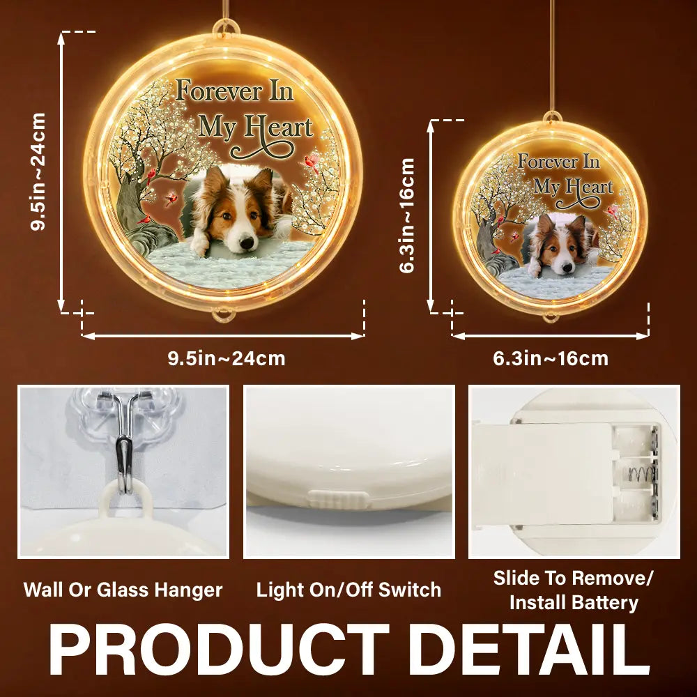 Memorial - Custom Photo Memorial Although You Cannot See Me - Personalized LED Pendant Light