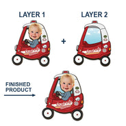Gift For Father - Custom Photo Cute Baby Drive Safe Daddy - Personalized Custom Shaped Car Visor Clip

