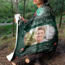 Memorial - Custom Photo A Hug From Heaven When You Really Miss Me Memorial - Personalized Fleece Blanket, Sherpa Blanket