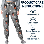 Gift For Couples, Gift For Husband - Custom Photo Funny Couple Daddy's Official Sleep Pants - Personalized Pajama Pants
