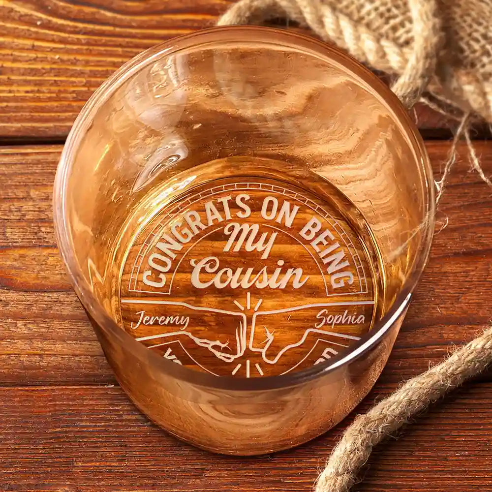 Gift For Brothers,Gift For Bestie,Gift For Men - Congrats On Being My Brother You Lucky Man - Personalised Engraved Whiskey Glass