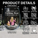 Happy,Gift For Yourself,Gift For Women,Cat Lovers,Cat Mom,Pet Lovers - A Woman Cannot Survive On Wine Alone Cat Mom - Personalized Stemless Wine Glass
