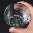 Gift For Couples, Gift For Husband, Gift For Wife, Gift For Boyfriend, Gift For Girlfriend - My Missing Piece Couples - Personalized Engraved Whiskey Glass
