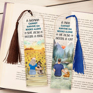 Reading,Pet Mom,Pet Dad,Funny - A Woman Cannot Survive On Books Alone She Also Needs A Dog - Personalized Acrylic Bookmark