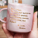 Gift For Mother - Mom Thanks For Putting Up With My Sibbling From Favorite Child - Personalized Marble Mug