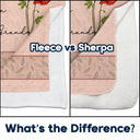 Gift For Grandma,Love,Gift For Mother,Gift For Wife - Mom Grandma Great Grandma Birth Flower - Personalized Fleece Blanket, Sherpa Blanket
