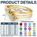 Gift For Grandma,Gift For Mother,Love,Happy,Gift For Women,Gift For Yourself - Custom Name Gemstones Jewelry Heart Shaped For Grandma Mom - Personalized Birthstone Heart Ring