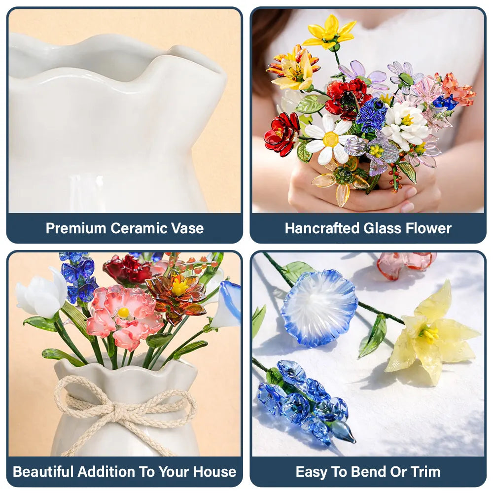 Gift For Grandma,Grandma,Grandkids,Grandma's Hobby,Happy - Grandma's Garden - Personalized Glass Birth Month Flower
