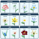 Gift For Yourself,Gift For Women,Happy - Blooming In Love Home Decor - Personalized Glass Birth Month Flower