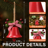 Christmas,Family,Happy,Icon,Indoor Decor - Family Christmas Gift - Personalized Tree Hanging Decoration Bell Ornament