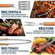 Gift For Father,Gift For Grandpa,Grandpa's Hobby,Dad's Hobby,Grilling,Non-Eng,Photo,Humorous - Custom Photo Papa's Grilling Tools - Personalized BBQ Tool Set With Storage Bag