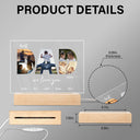 Custom Photo Best Dad Ever - Gift For Dad, Father, Grandpa - Personalized Custom 3D Led Light Wooden Base