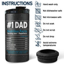 Best Dad Ever Hand Pump - Gift For Dad, Grandpa - Personalized Custom 4 In 1 Can Cooler Tumbler